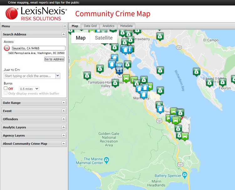 LexisNexis Community Crime Map